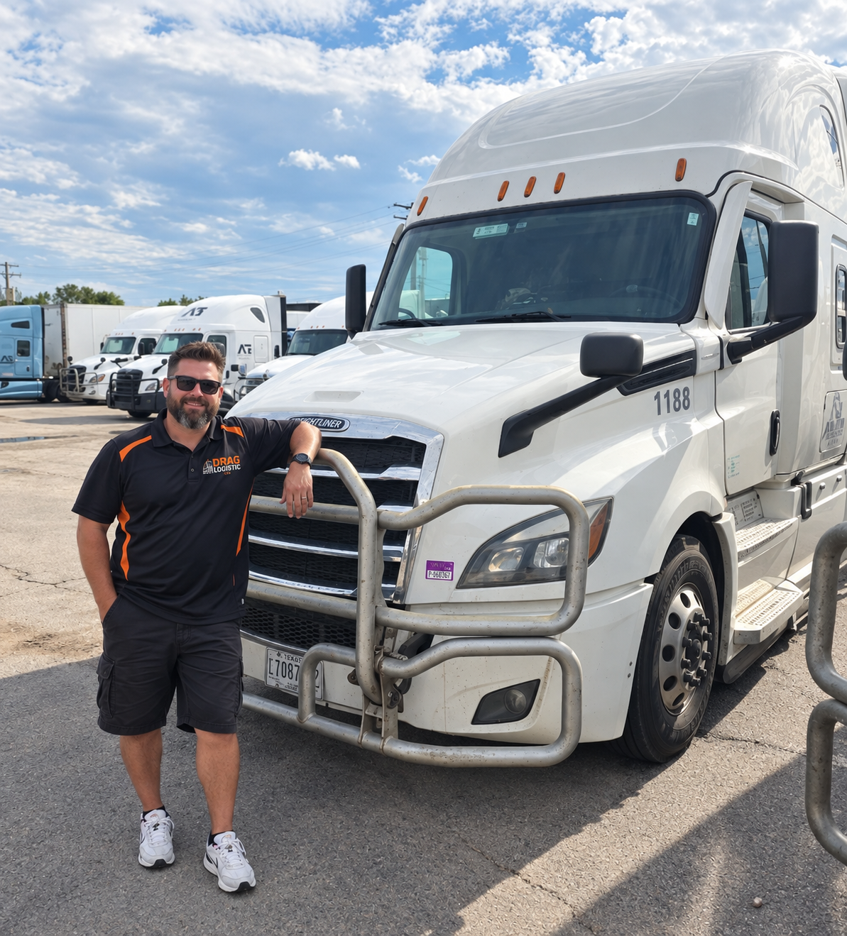 Drag Logistic representative with a semi truck